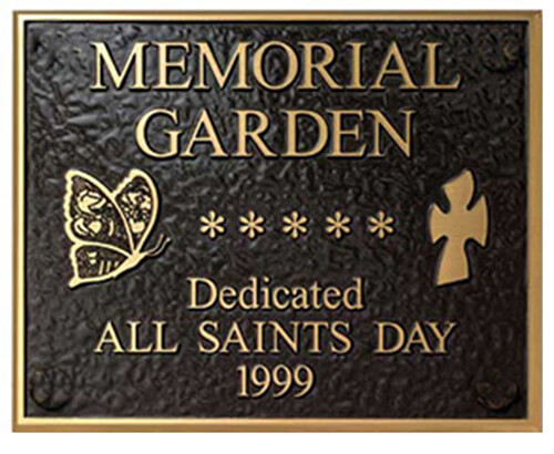 bronze plaques, cast bronze plaques, religious plaque, bronze religious plaque, bronze photo religious plaque