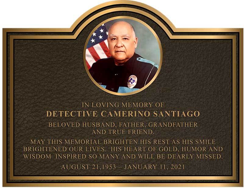 bronze plaques, cast bronze plaques, police plaque, end of watch bronze plaque, bronze police memorial plaque